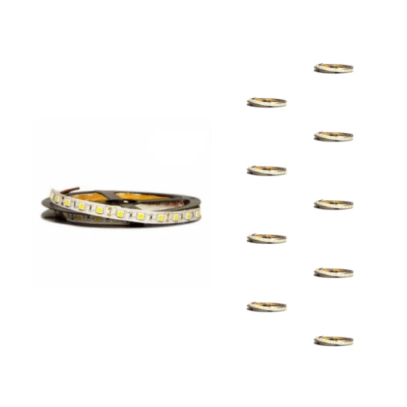 Ruban LED 12V 5M 5050 IP20 60LED/m - Pack de 10