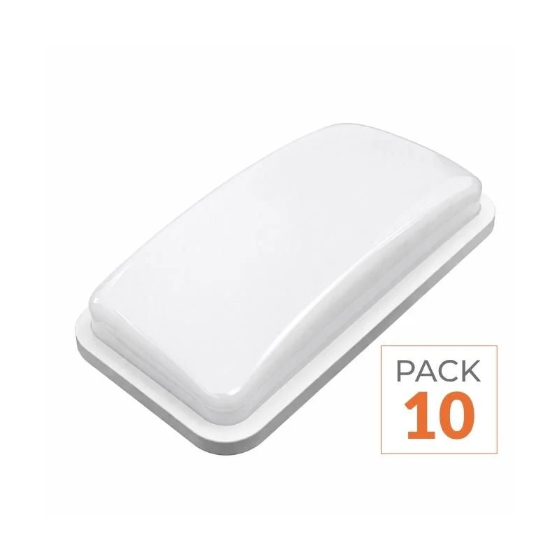 Pack de 10 - Applique LED Murale 20W Rectangulaire IP65
