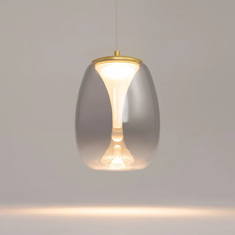 Suspension Sur Fil Verre Teinté Noir