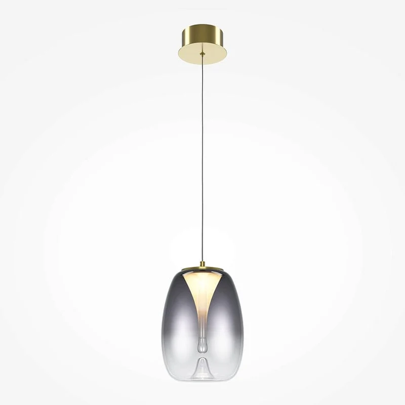 Suspension Sur Fil Verre Teinté Noir