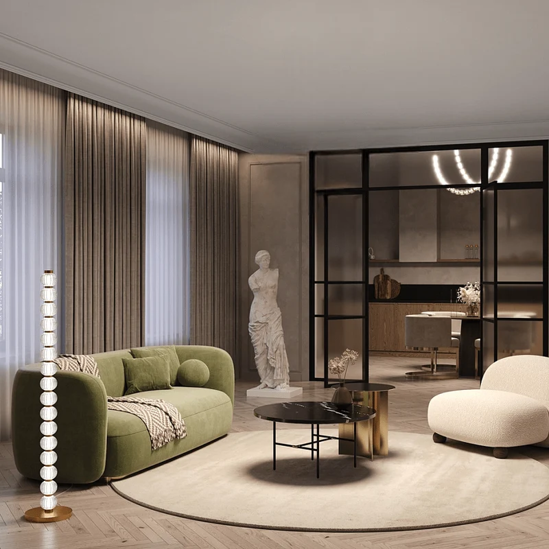 Lampadaire LED Salon Cristal