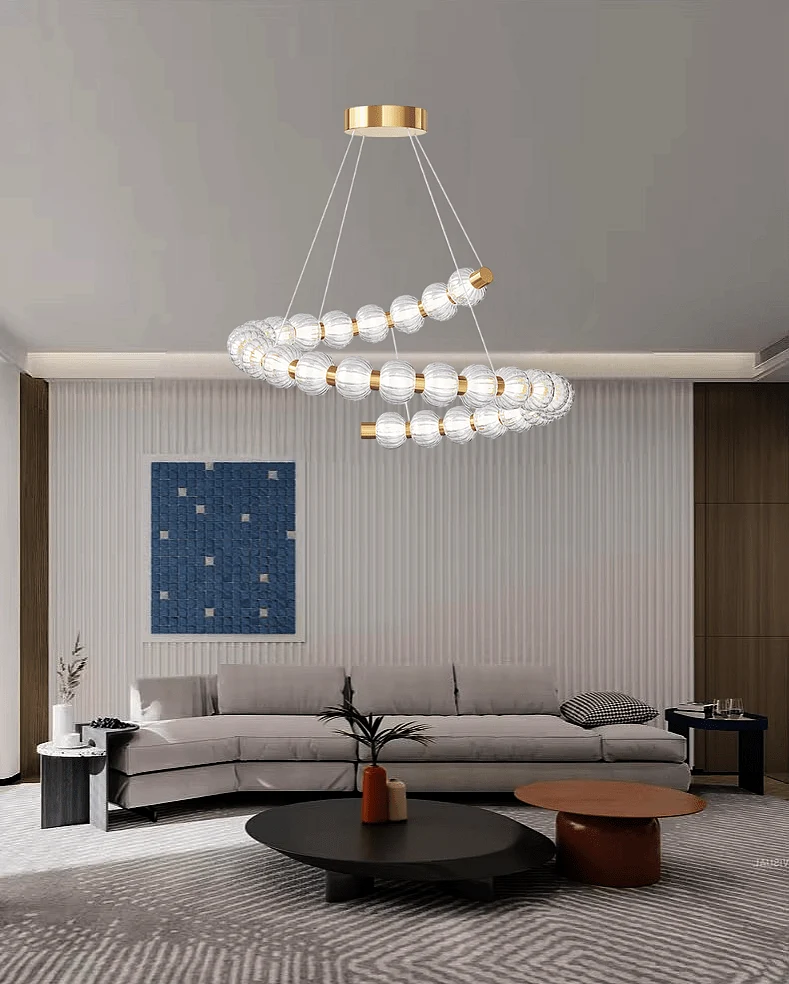Lustre Verre Moderne Salon