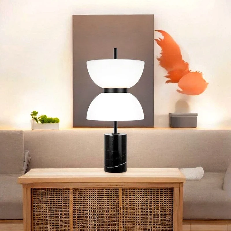 Lampe Chevet Marbre Blanc Chambre