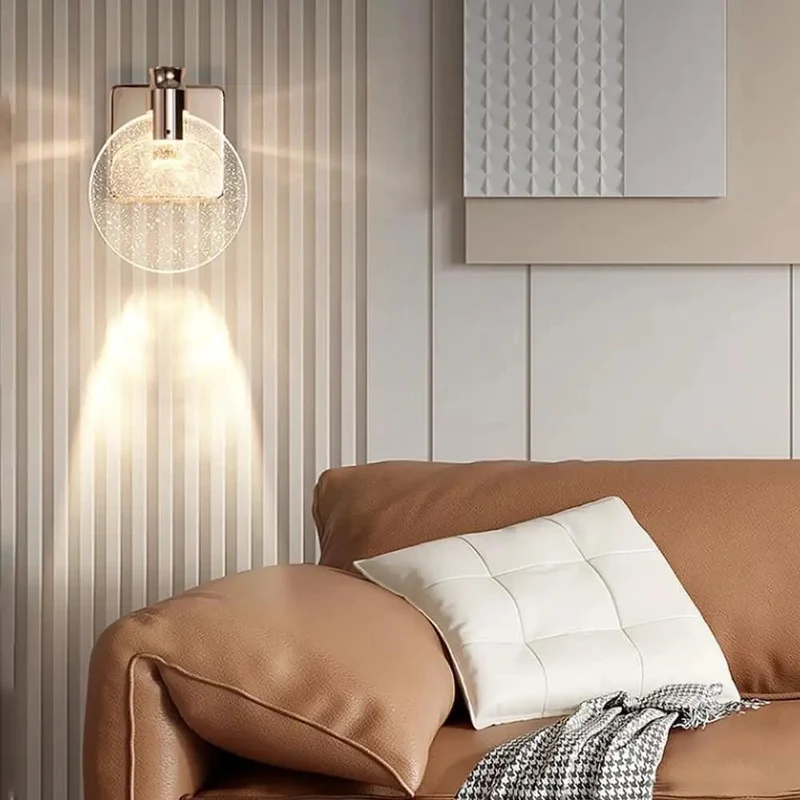 Give Your Home A Total Glow Up With This Sleek Nordic Crystal Wall Sconce Featuring Smooth Three Color Dimming And Top Shelf Led Lighting For Bedrooms And Hallways