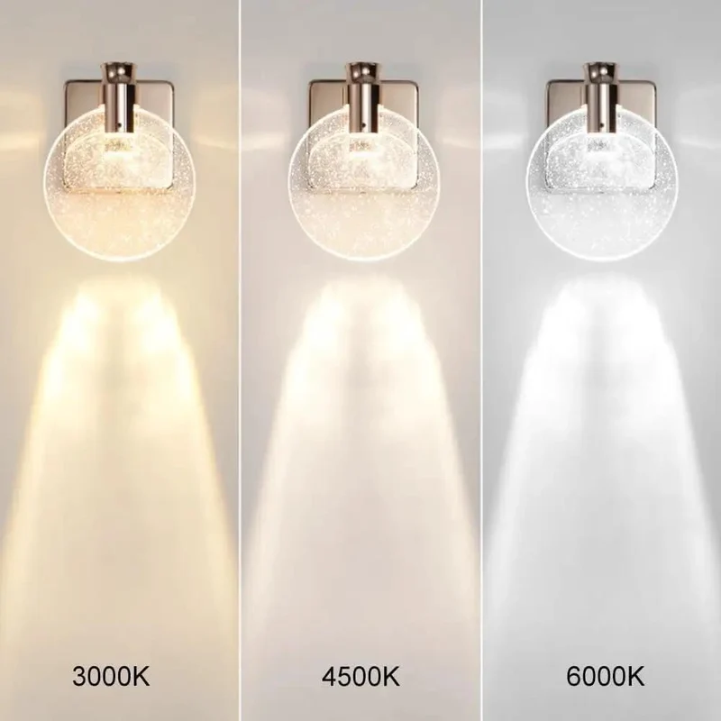 Give Your Home A Total Glow Up With This Sleek Nordic Crystal Wall Sconce Featuring Smooth Three Color Dimming And Top Shelf Led Lighting For Bedrooms And Hallways
