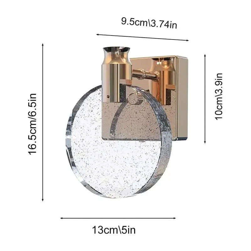 Give Your Home A Total Glow Up With This Sleek Nordic Crystal Wall Sconce Featuring Smooth Three Color Dimming And Top Shelf Led Lighting For Bedrooms And Hallways