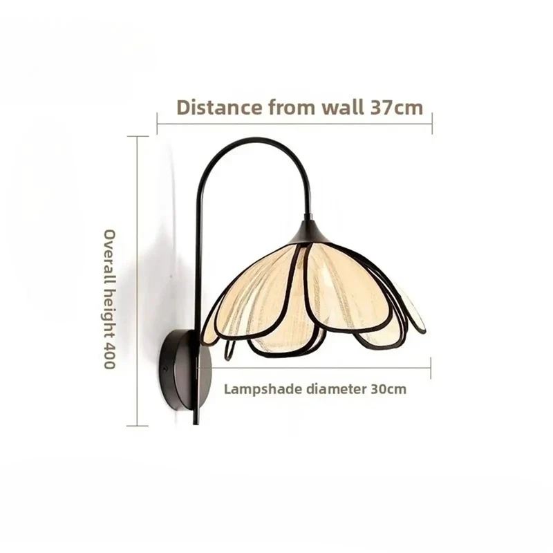 Stunning Nordic Inspired Floral Petal Wall Sconce With Premium Soft Fabric Shade Gives Dreamy Warm Glow For Easy Chic Upgrade Plus Vibe In Every Living Room Or Bedroom Home Decor Staple For Real