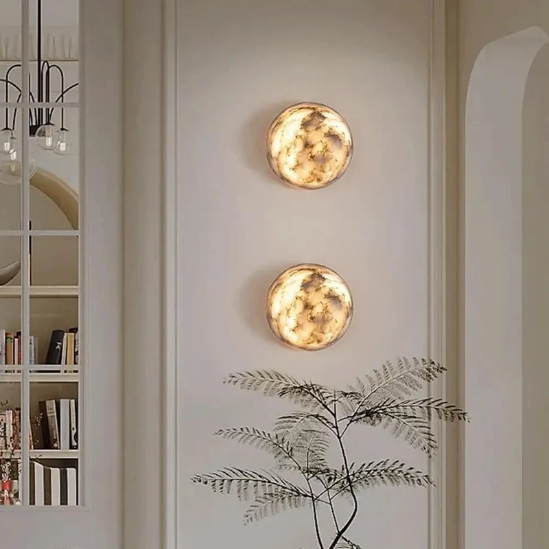 Top Shelf Alabaster Wall Sconce With Translucent Moonlight Glow And Smooth Cloud Texture For Modern Nordic Home Decor That Brings An Absolute Knockout Ambient Vibe To Any Everyday Living Room Space