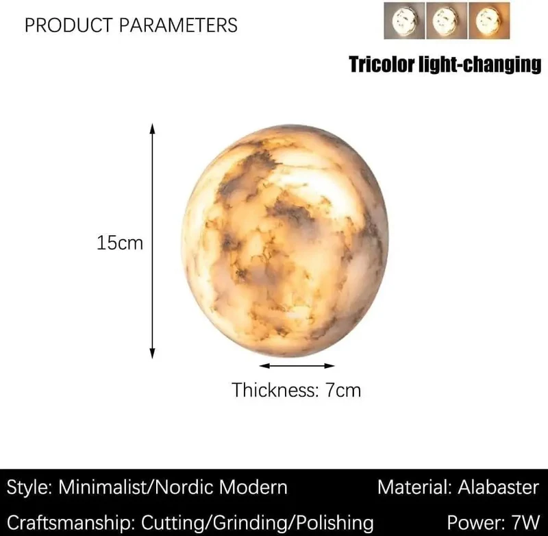 Top Shelf Alabaster Wall Sconce With Translucent Moonlight Glow And Smooth Cloud Texture For Modern Nordic Home Decor That Brings An Absolute Knockout Ambient Vibe To Any Everyday Living Room Space