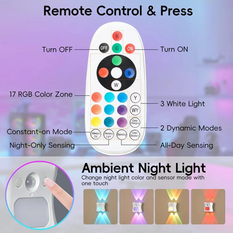 The Real Deal Rechargeable Wireless LED Motion Sensor Light With Remote Indoor Wall Sconce Features Smart Auto Detect Modes And Stress Free Room Setup