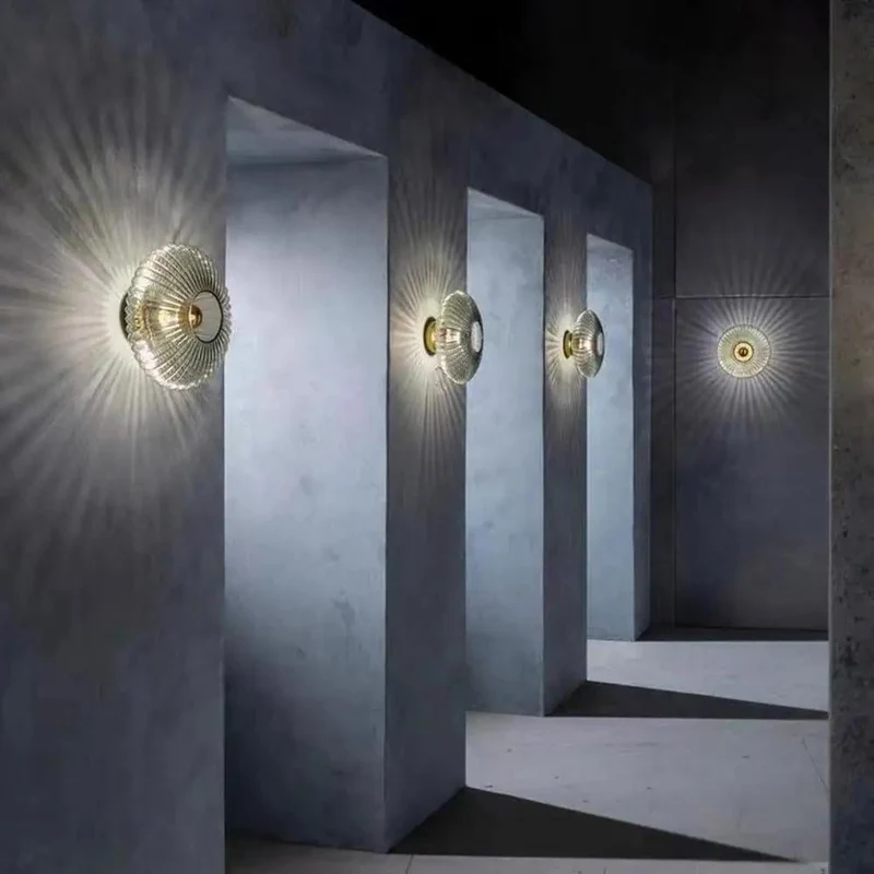 Premium Fluted Glass Wall Sconce With Heavy Gauge Iron Wall Mount And Scalloped Pleated Shade Casting A Chill Radiating Beam For Dope Interior Lighting Vibes