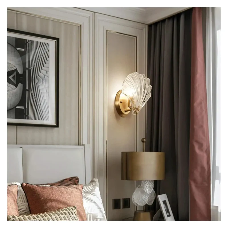 Chic Crystal Wall Sconces Featuring Copper Shell Iron Frame For Bedroom And Hallway Lighting Durable Glass Shade Delivers Rock Solid Performance And Sets A Chill Vibe Upgrade In Any Modern Room