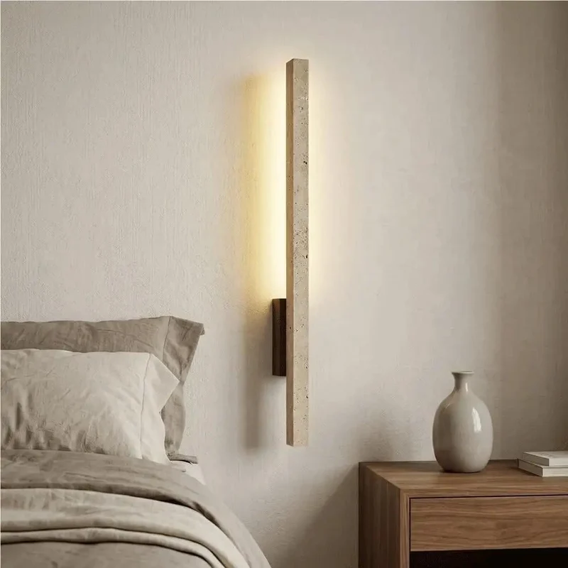 Linear Wall Sconce With Natural Walnut Grain Slim Vertical Design Modern Minimalist Lighting Fixture Boosts Bedroom Living Room And Hallway Vibes Featuring Clean Architectural Lines And Soft Warm Glow To Slay Your Main Character Aesthetic