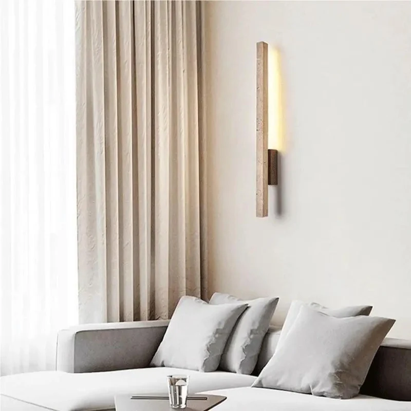 Linear Wall Sconce With Natural Walnut Grain Slim Vertical Design Modern Minimalist Lighting Fixture Boosts Bedroom Living Room And Hallway Vibes Featuring Clean Architectural Lines And Soft Warm Glow To Slay Your Main Character Aesthetic