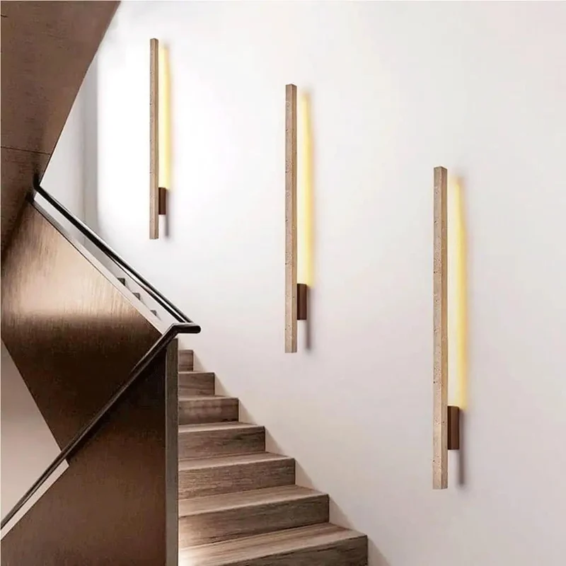 Linear Wall Sconce With Natural Walnut Grain Slim Vertical Design Modern Minimalist Lighting Fixture Boosts Bedroom Living Room And Hallway Vibes Featuring Clean Architectural Lines And Soft Warm Glow To Slay Your Main Character Aesthetic