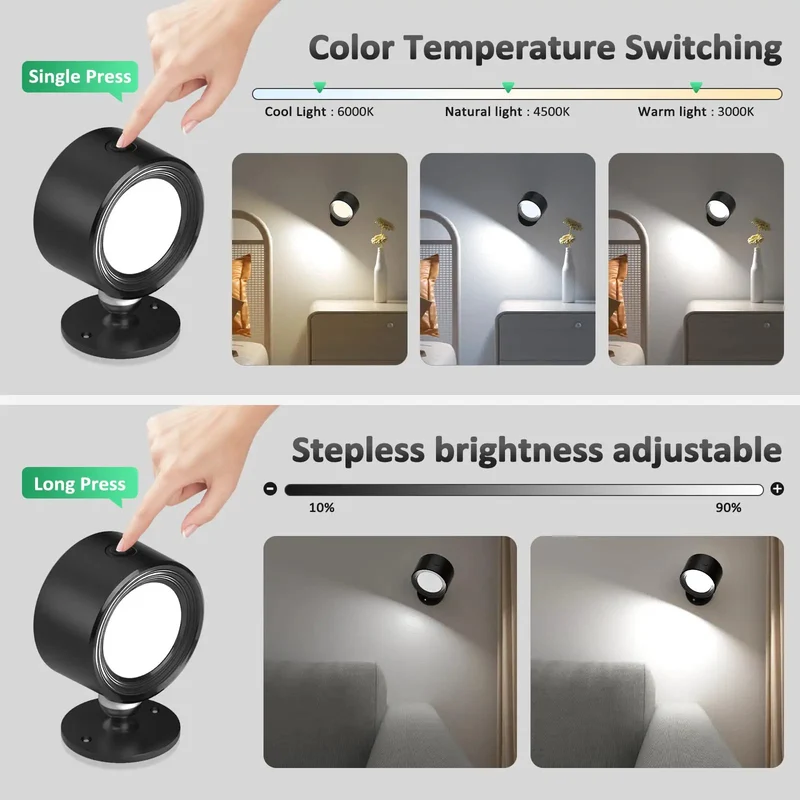 Totally Cordless Led Wall Sconces With Remote Control And Rechargeable Dimmable Bedroom Lighting, Usb Charged Bedside Lamps For Hallways And Modern Home Decor, Pretty Darn Bright Fixtures