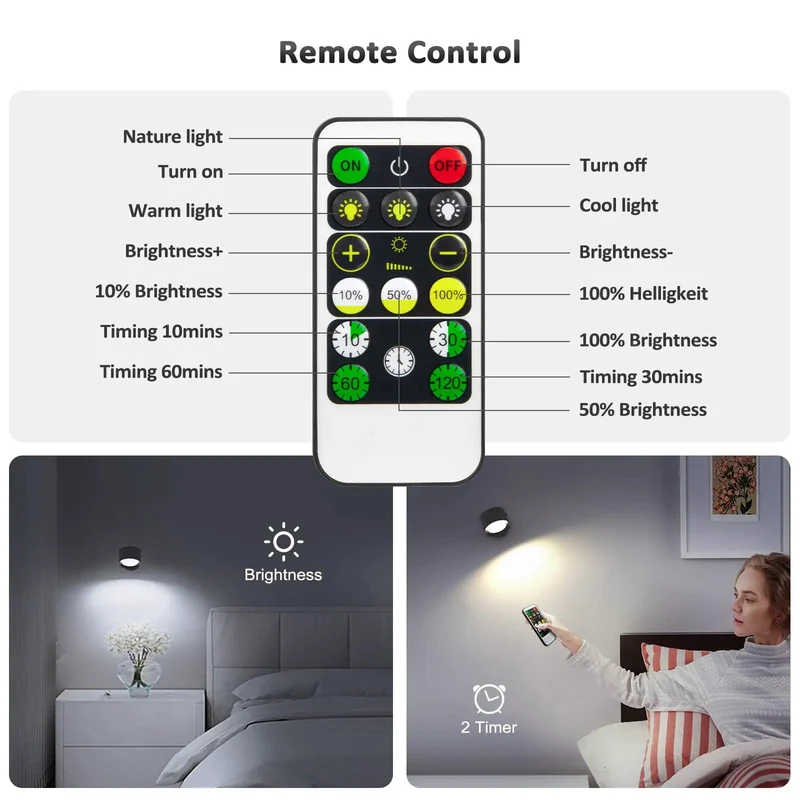 Totally Cordless Led Wall Sconces With Remote Control And Rechargeable Dimmable Bedroom Lighting, Usb Charged Bedside Lamps For Hallways And Modern Home Decor, Pretty Darn Bright Fixtures