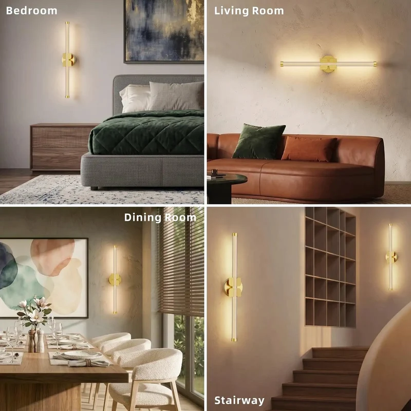 Gold Wall Sconces Set Of Two, 22 Inch Modern Cordless Lamp Fixtures For Hallways And Bedrooms, Rechargeable Battery Lights With No Wiring Headache And Top Tier Ambient Glow