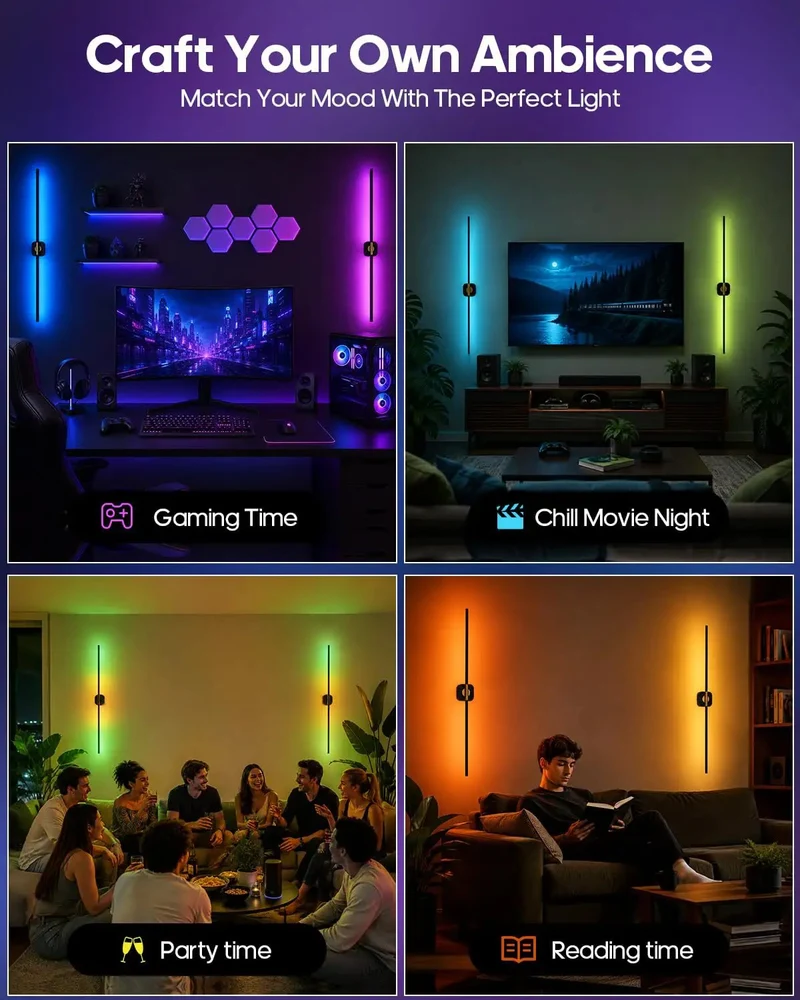 Effortless Quick Swap Rechargeable Rgb Wall Sconce With Extra Spare Battery For Chill Bedroom Cozy Hallway Smooth Staircase Lighting Modern Dimmable Cordless Accent Fixture And Reading Night Light