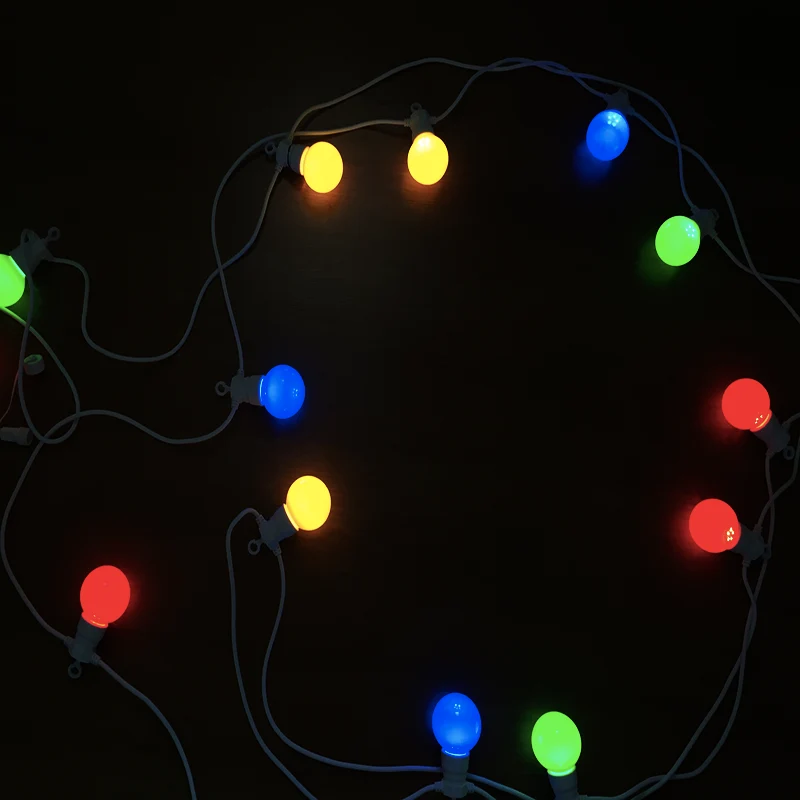 Guirlande Guinguette LED 13M 20pcs 6W IP65 Multicolore - Câble Blanc