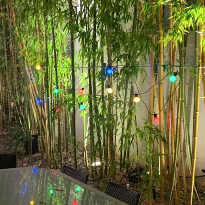 Guirlande Guinguette LED 8M 10pcs 3W IP65 Multicolore - Câble Noir