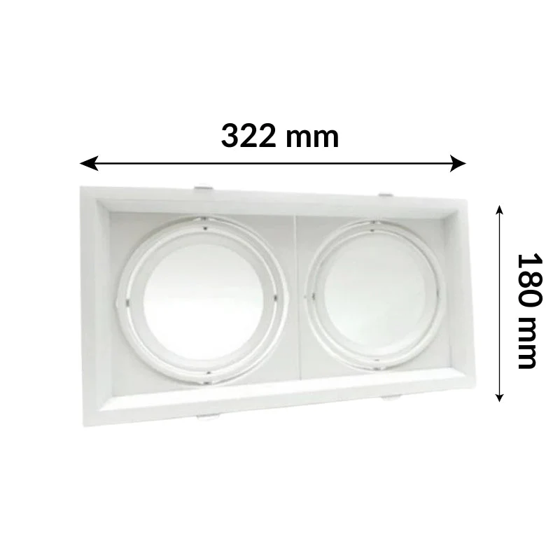 Support Double Encastrable pour Ampoules LED AR111