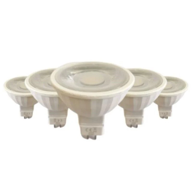Pack de 5 - Ampoule LED GU5.3 / MR16 12V 8W SMD 80°