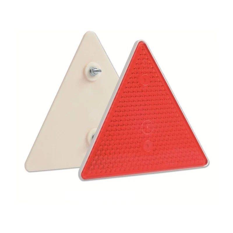 Réflecteurs triangulaires rouges pour remorques - paquet de 2