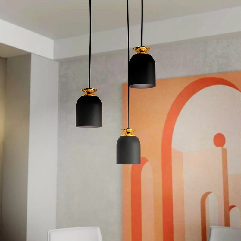 Eclairage Salle a Manger Noir Moderne