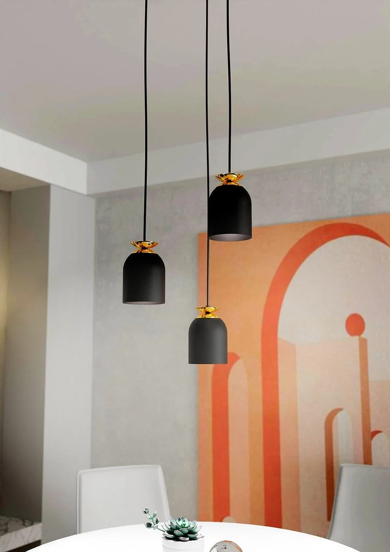 Eclairage Salle a Manger Noir Moderne