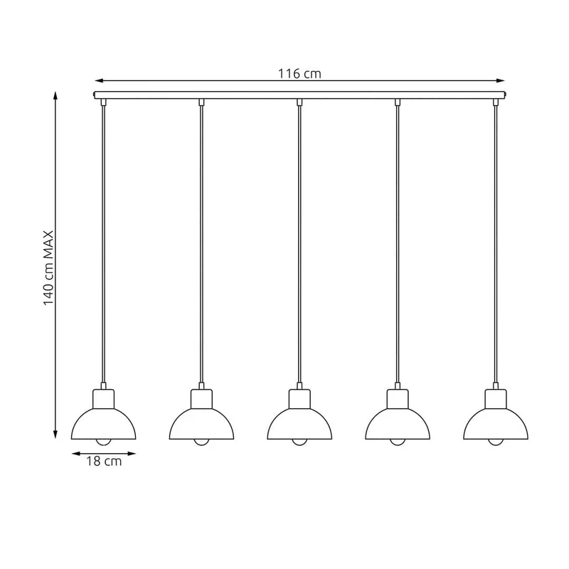 Suspension Blanc Scandinave