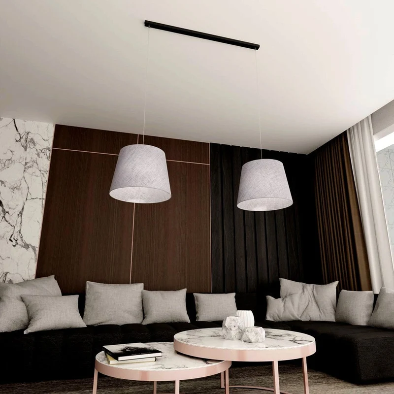Abat jour en suspension beige Salon