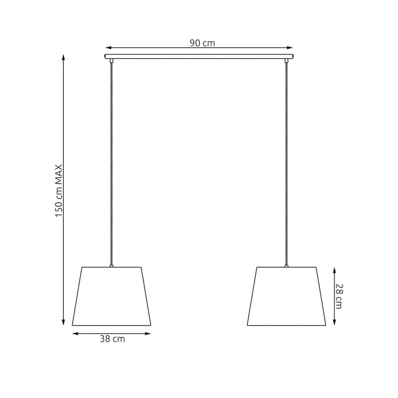Abat jour en suspension beige Salon