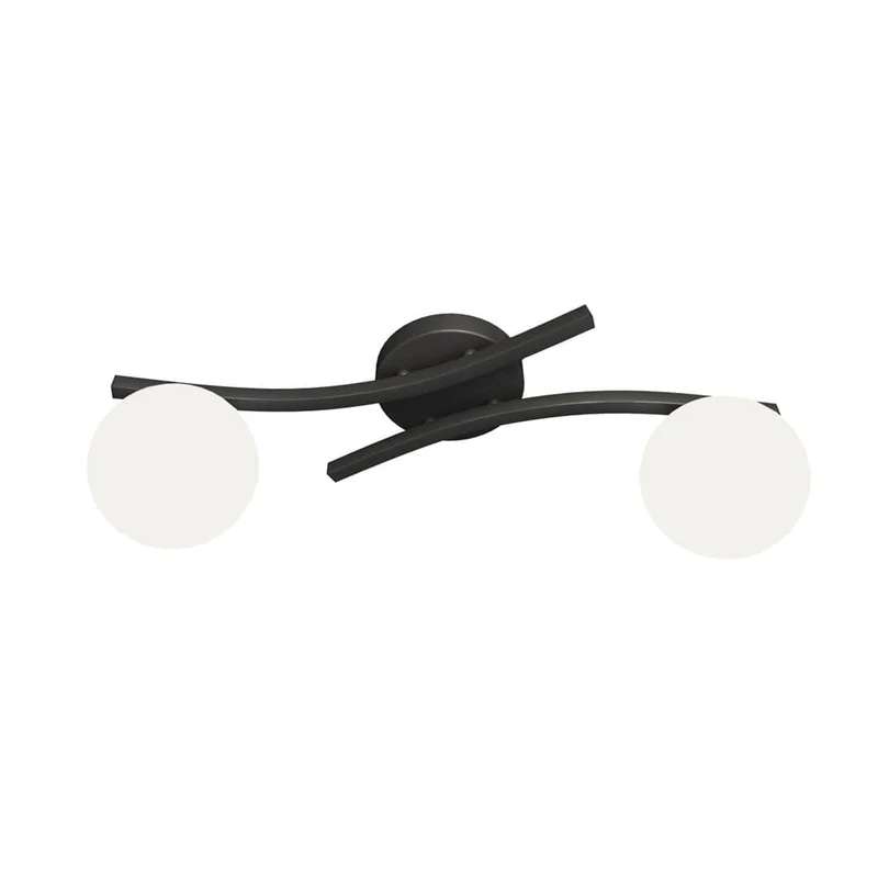 Plafonnier blanc et noir Salon