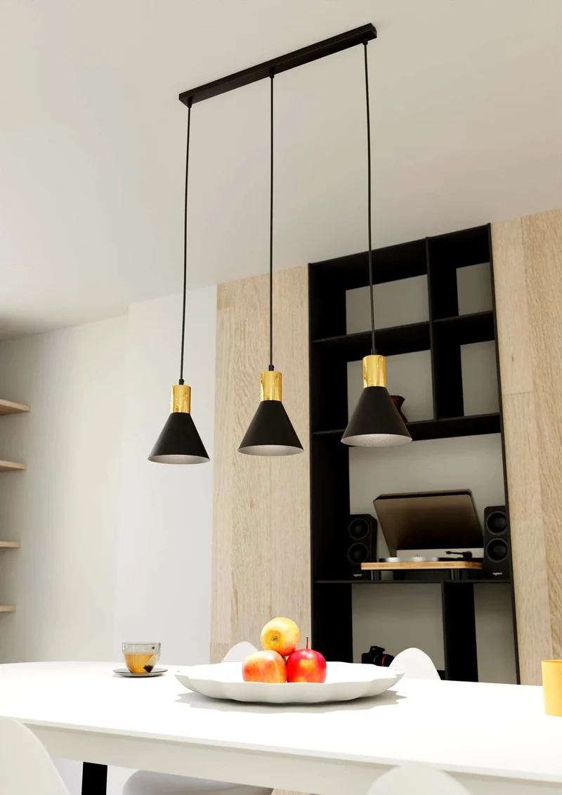 Suspensions Noires Table de Salon