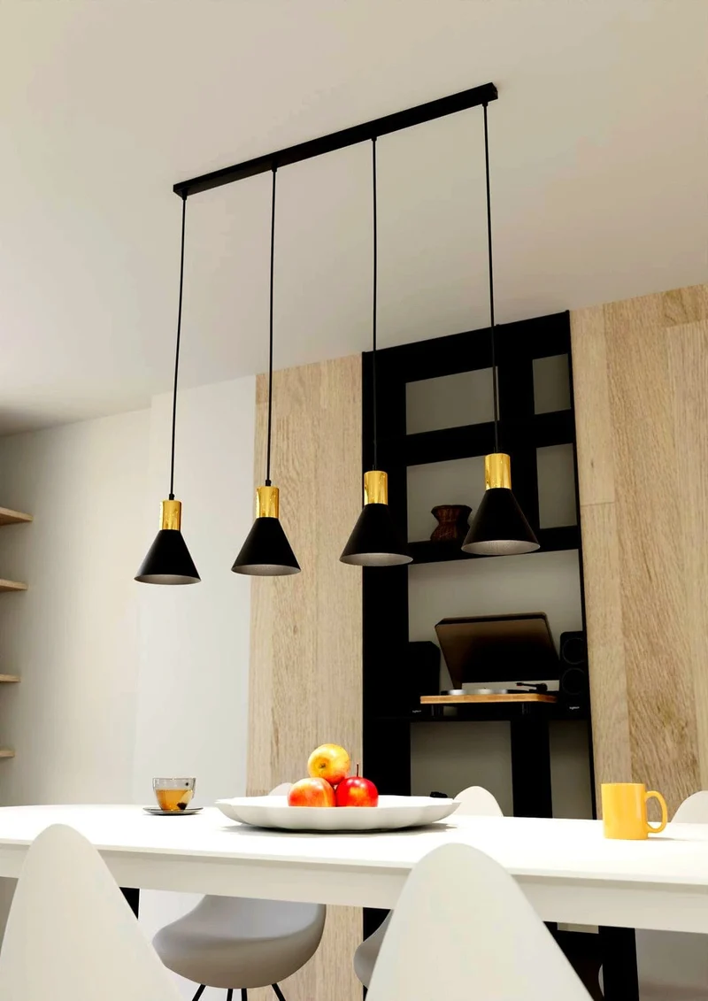 Suspensions Noires Table de Salon
