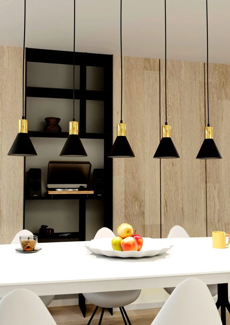 Suspensions Noires Table de Salon