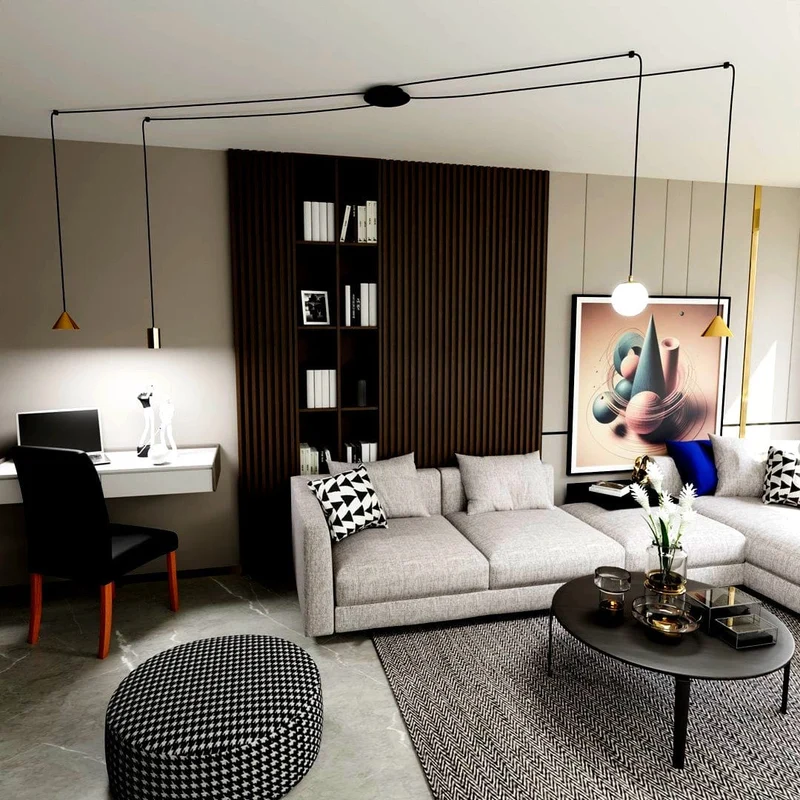 Plafonnier Araignée Dore Salon