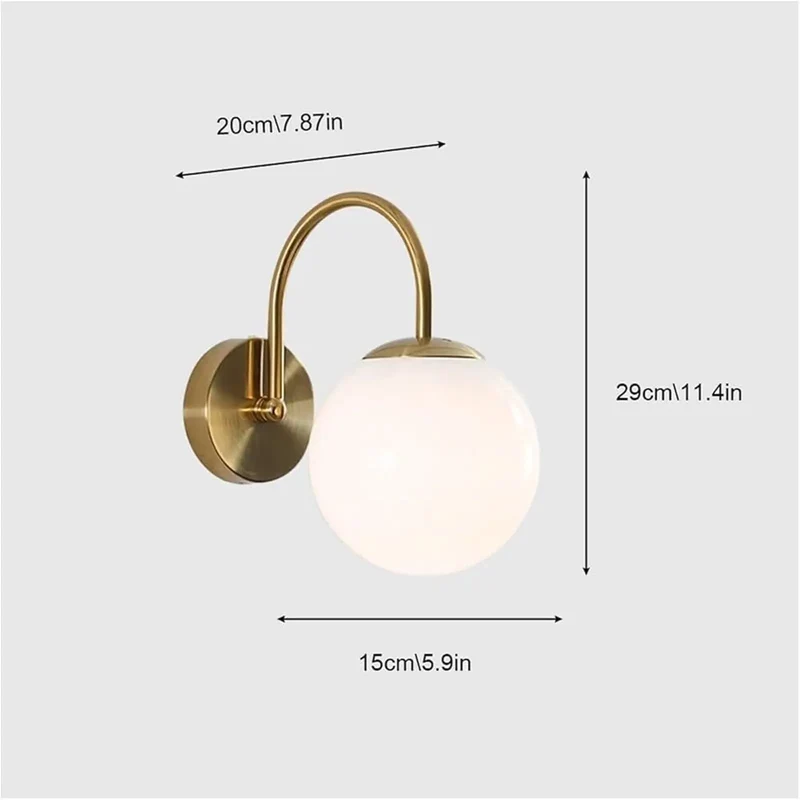 Mid Century Modern Gold Wall Sconce Hardwired With Milky White Glass Shade Fresh Ambient Lighting For Bedroom Or Hallway Add Some Hella Cozy Vibes To Your Space With This Sleek Indoor Wall Lamp Fixture