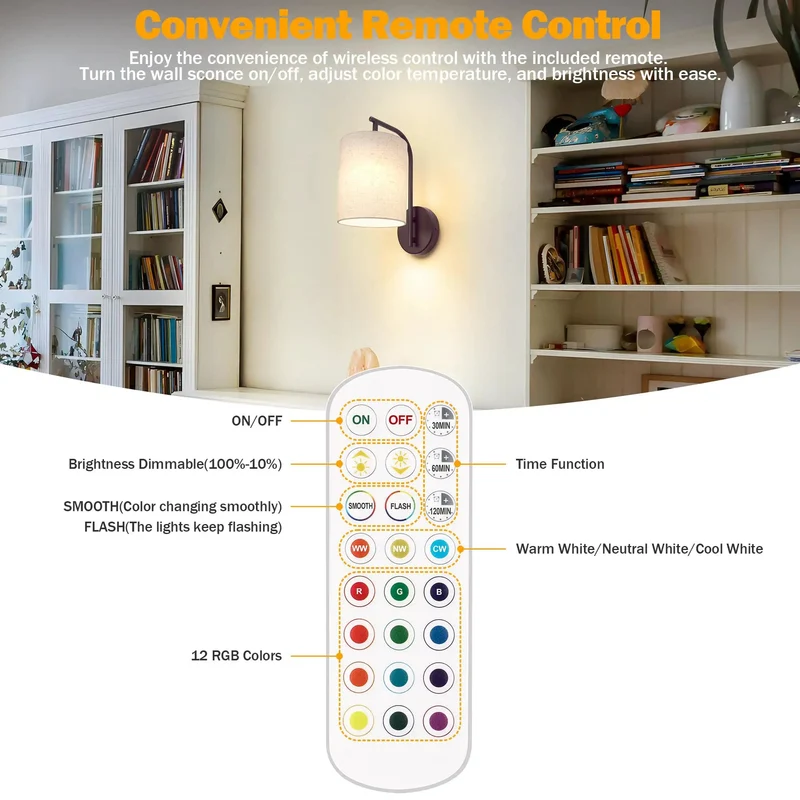 Wireless Wall Sconces Set Of Two Dark Chocolate Finish Battery Operated Rechargeable Led Plug Free Ambient Lighting For A Clean Modern Vibe That Totally Slaps