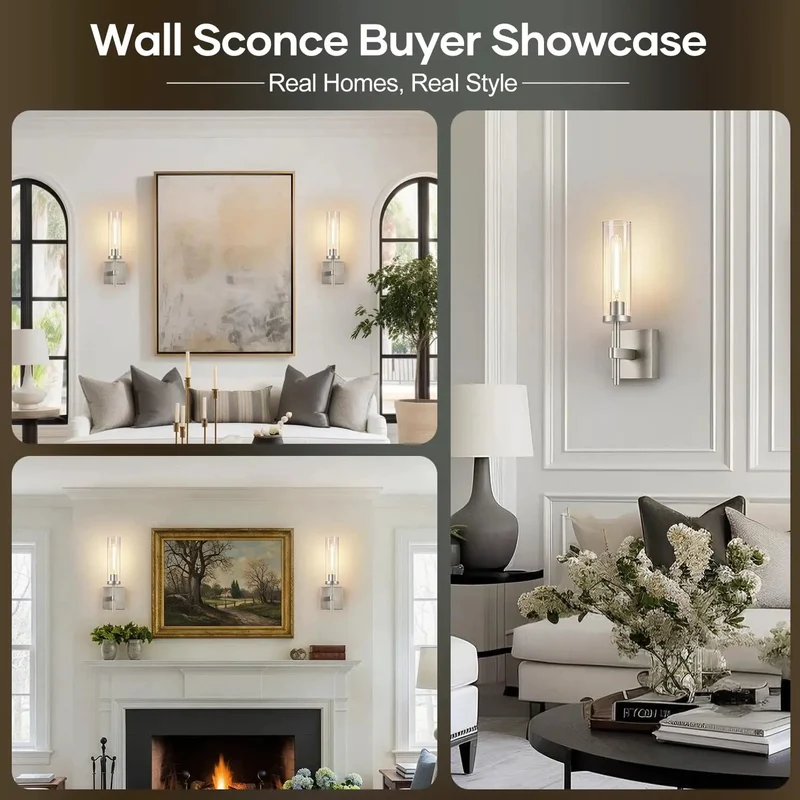 Cordless Brushed Nickel Wall Sconces With Remote And 10000mah Rechargeable Battery Set Of 2 Dimmable Wireless Wall Lights For Bedroom Living Room Bathroom Hallway Hassle Free Setup