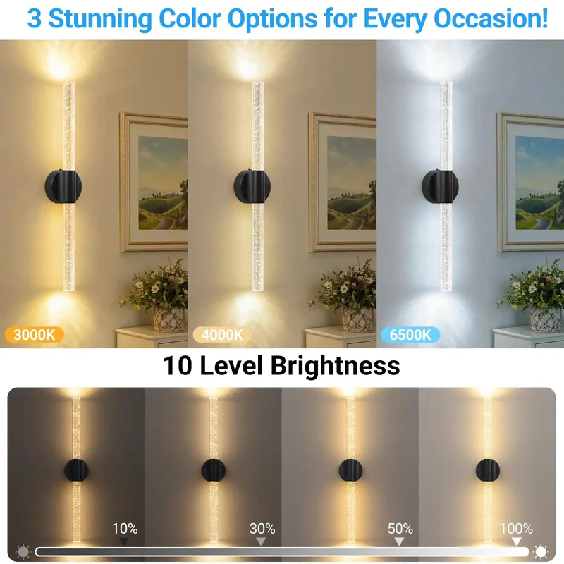 Super Slick Black Battery Operated Wall Sconces Set Of 2 Peel And Stick Led Accent Lighting Modern Luxury Home Decor Zero Hassle Install Total Game Changer Space Upgrade For Living Rooms And Bedrooms
