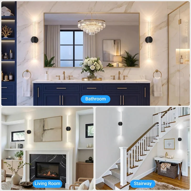 Super Slick Black Battery Operated Wall Sconces Set Of 2 Peel And Stick Led Accent Lighting Modern Luxury Home Decor Zero Hassle Install Total Game Changer Space Upgrade For Living Rooms And Bedrooms