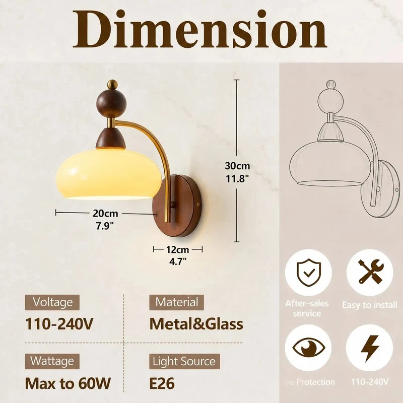 Two Pack Slick Mid Century Wooden Wall Sconces Featuring Hella Warm RGB LED Glow And Smooth Wireless Charging Rechargeable Bedroom Accent Lamps For Modern Home Decor And Living Room Vibes
