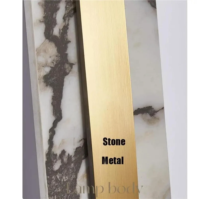 Slick Long Marble Wall Sconce With Gold Trim Offers Smooth Lighting For A Clean Minimalist Vibe That Totally Levels Up Your Room As A Stylish Hardwired Bedside Or Living Room Fixture You Gotta Have