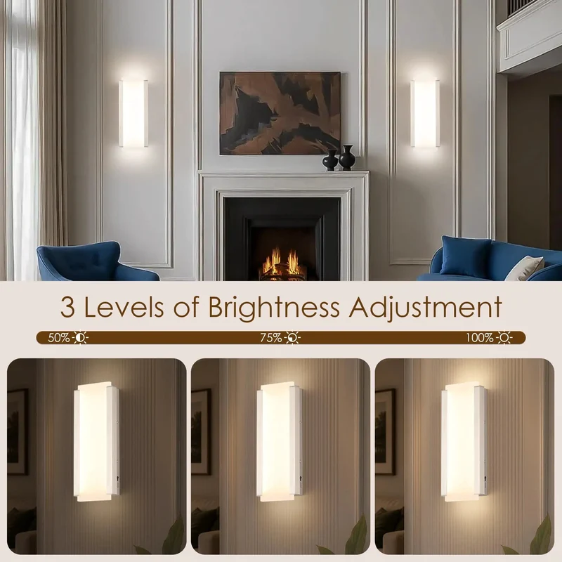 Modern Brushed Nickel Wall Sconces Set Of Two Hardwired Led Lights Featuring Smooth Three Level Dimming And Adjustable Warm To Cool White Glow For A Total Game Changer Room Setup And Chill Decor Vibes