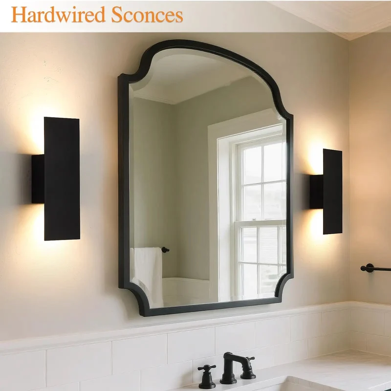 Slick Single Hardwired LED Wall Light And Bathroom Sconce In Matte Black With Clean Geometric Lines And Cozy 3000k Directional Glow For Indoor Rooms Like Bedrooms And Baths Featuring Quick Mounting And Adding Fresh Style To Your Setup