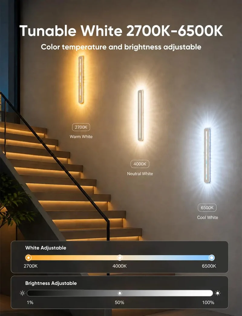 Level Up Your Space With This 15 Inch Plug In Wall Sconce Featuring 16 Million RGB Colors Dimmable Tunable White Options And 11 Dynamic Scene Modes For Total Chill Vibes