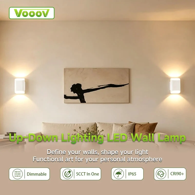 Premium White LED Wall Sconce Featuring Dazzling 5CCT Options And Smooth Dimming 7.9 Inch Wall Lamp Bringing Cozy Vibes To Your Home With Top Tier Flicker Free Glow