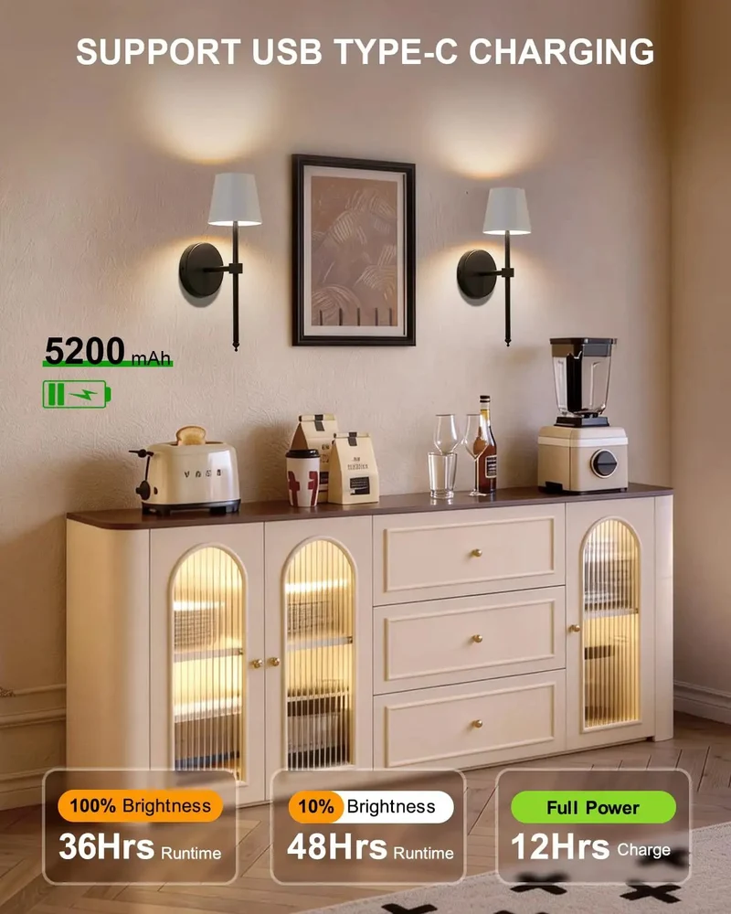 Sleek Small Black Battery Operated Wall Sconces Set of 2 Game Changer Wireless Design With No Hardwire Renter Friendly No Sweat Assembly for Modern Indoor Lighting